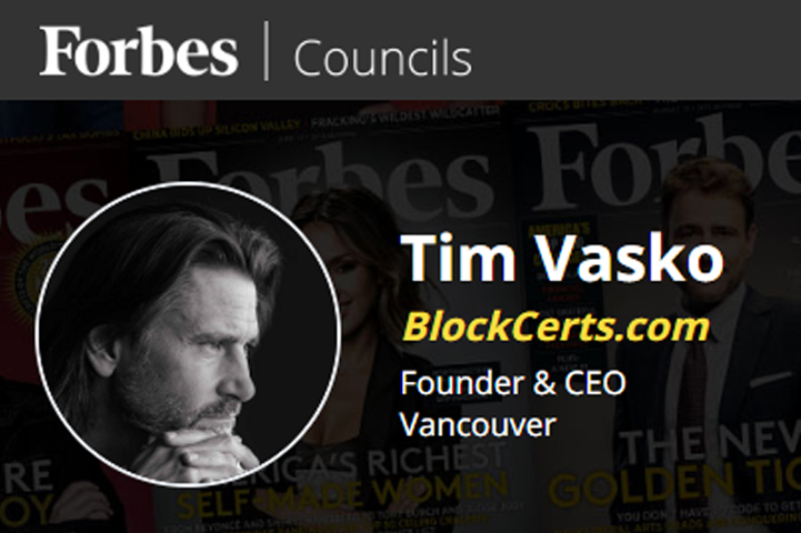 Tim Vasko Selected to the Forbes Technology Council